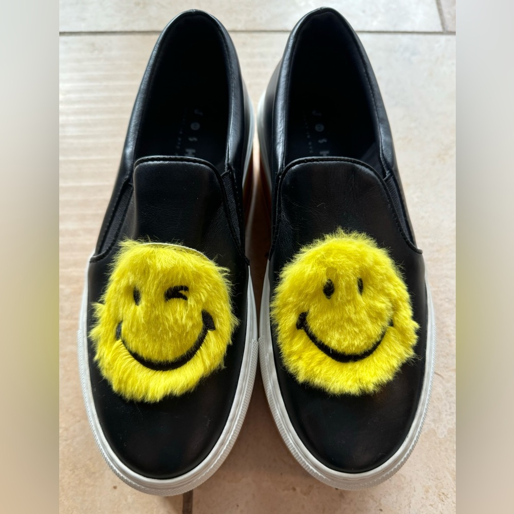 Joshua Sanders Black Smile Slip-On Sneakers